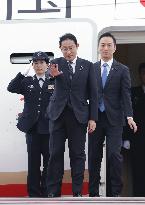 Japan PM leaves for U.S., Germany for summits