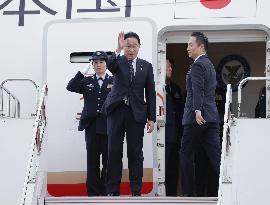 Japan PM leaves for U.S., Germany for summits