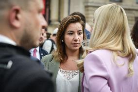 Rassemblement National newly elected MPs arrive at the National Assembly in Paris FA