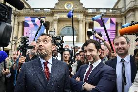 Rassemblement National newly elected MPs arrive at the National Assembly in Paris FA