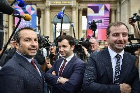 Rassemblement National newly elected MPs arrive at the National Assembly in Paris FA