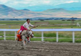 (SP)CHINA-XINJIANG-ZHAOSU-NATIONAL TRADITIONAL GAMES OF ETHNIC MINORITIES-EQUESTRIAN (CN)