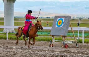 (SP)CHINA-XINJIANG-ZHAOSU-NATIONAL TRADITIONAL GAMES OF ETHNIC MINORITIES-EQUESTRIAN (CN)