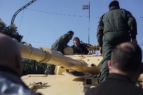 Argentina's Independen Military Parade Celebrating The 208th Anniversary Of Argentine Independence.ce Day