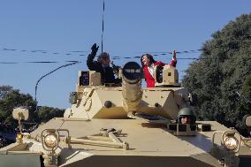 Argentina's Independen Military Parade Celebrating The 208th Anniversary Of Argentine Independence.ce Day