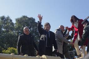 Argentina's Independen Military Parade Celebrating The 208th Anniversary Of Argentine Independence.ce Day