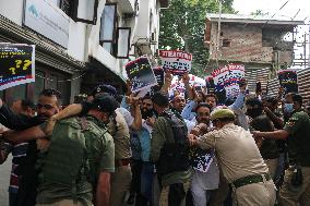 Apni Party Protest Demonstration Against Electricity Bill Hike