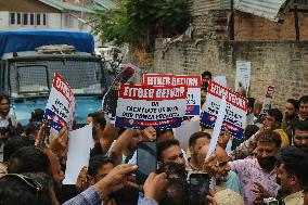 Apni Party Protest Demonstration Against Electricity Bill Hike