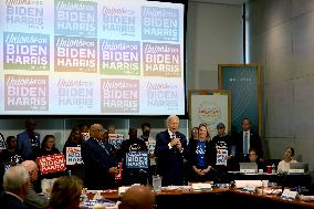 Biden at a meeting of national union leaders at the AFL-CIO - Washington