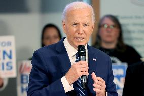 Biden at a meeting of national union leaders at the AFL-CIO - Washington