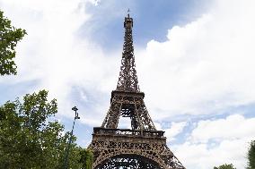 The Eiffel Tower Stadium venue for beach volleyball at the Olympic - Paris