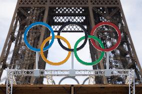 The Eiffel Tower Stadium venue for beach volleyball at the Olympic - Paris