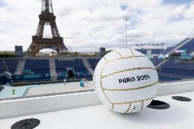 The Eiffel Tower Stadium venue for beach volleyball at the Olympic - Paris