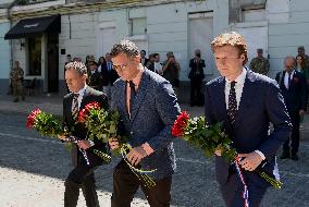 Ukrainian and Dutch FMs pay tribute to late Ukrainian soldiers in Kyiv