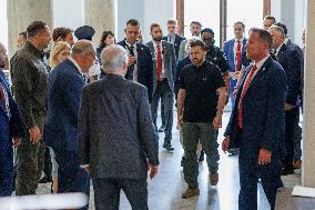 Zelenskyy Meets With Senate Leaders Schumer And McConnell