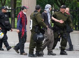 Montreal police descend on McGill to clear pro-Palestinian encampment