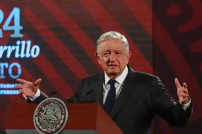 Mexico’s President Andres Manuel Lopez Obrador Briefing