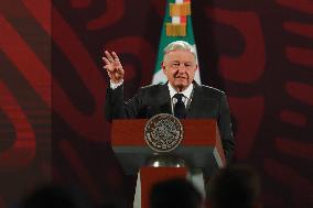 Mexico’s President Andres Manuel Lopez Obrador Briefing