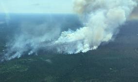 Wildfire Rages Fueled By Heat Wave - Alberta