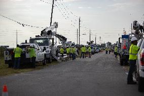 Damage From Hurricane Beryl In Galveston