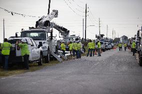 Damage From Hurricane Beryl In Galveston