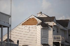 Damage From Hurricane Beryl In Galveston