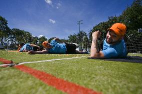 Running masterclass for war amputees in Lviv