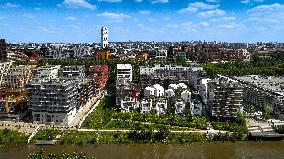 Aerial Views Of Paris 2024 Olympic Village - Paris