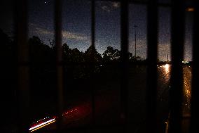 Houston Highway Blacked Out Amid Citywide Power Outages Following Hurricane Beryl