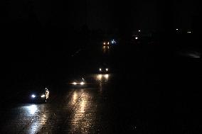 Houston Highway Blacked Out Amid Citywide Power Outages Following Hurricane Beryl