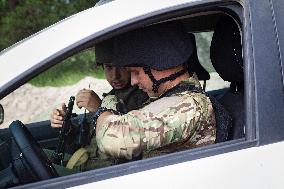 Joint drill of Ukraines National Guard and EUROGENDFOR in Kyiv region