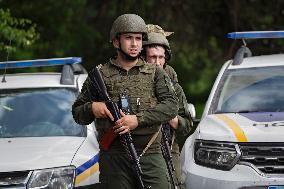 Joint drill of Ukraines National Guard and EUROGENDFOR in Kyiv region