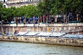 Paris 2024 - Preparations For Olympic Games Opening Ceremony