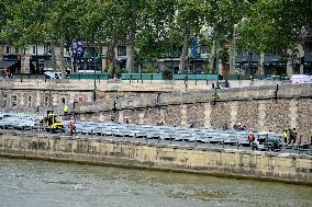 Paris 2024 - Preparations For Olympic Games Opening Ceremony