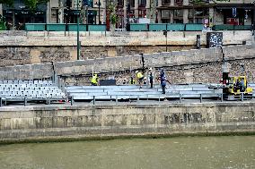 Paris 2024 - Preparations For Olympic Games Opening Ceremony