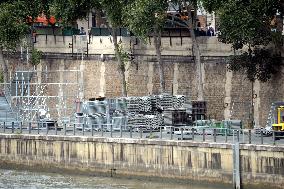 Paris 2024 - Preparations For Olympic Games Opening Ceremony