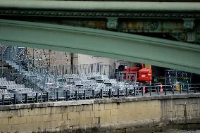 Paris 2024 - Preparations For Olympic Games Opening Ceremony