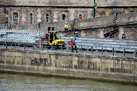 Paris 2024 - Preparations For Olympic Games Opening Ceremony