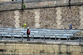 Paris 2024 - Preparations For Olympic Games Opening Ceremony