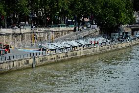 Paris 2024 - Preparations For Olympic Games Opening Ceremony