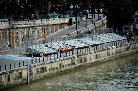 Paris 2024 - Preparations For Olympic Games Opening Ceremony