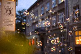 Lviv at night during power cuts