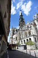 Fire At Rouen Cathedral - France