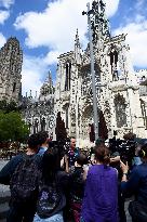 Fire At Rouen Cathedral - France