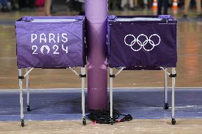 Paris 2024 - South Paris Arena Volleyball Court Installation