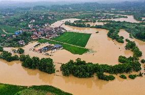 Aerial Views of Chongqing Flooded - China