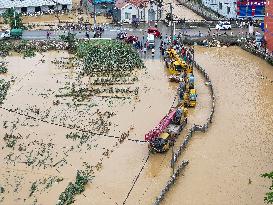 Aerial Views of Chongqing Flooded - China