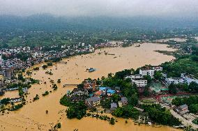 Aerial Views of Chongqing Flooded - China