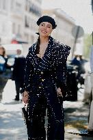 PFW - Schiaparelli Arrivals Street Looks