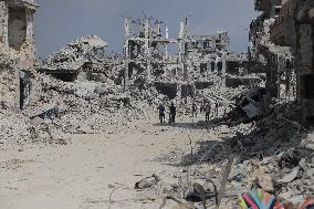 MIDEAST-GAZA CITY-SHUJAIYA NEIGHBORHOOD-DAMAGE